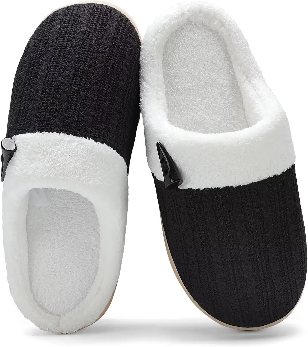 NineCiFun Women's Slippers Scuff Comfy Lightweight House Shoes Slip on Memory Foam Bedroom Slippers Indoor Outdoor Home Shoes with Soft Terry Lining