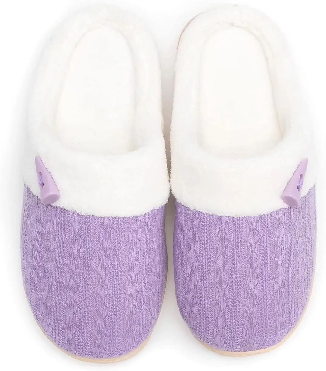 NineCiFun Women's Slippers Scuff Comfy Lightweight House Shoes Slip on Memory Foam Bedroom Slippers Indoor Outdoor Home Shoes with Soft Terry Lining