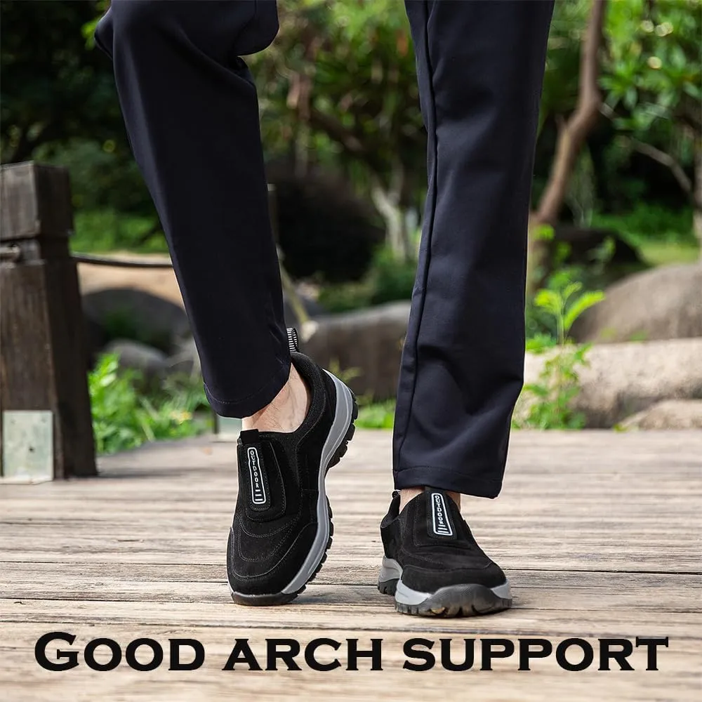 Orthopedic Walking Shoes Hiking Shoes Mens, Men's Comfortable Waterproof Orthopedic Walking Shoe, Slip-On Outdoor Sneakers