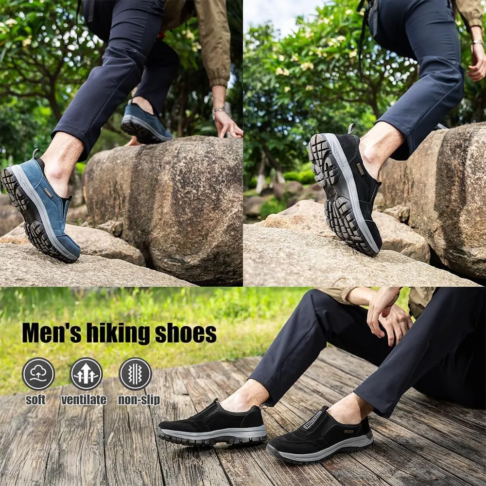 Orthopedic Walking Shoes Hiking Shoes Mens, Men's Comfortable Waterproof Orthopedic Walking Shoe, Slip-On Outdoor Sneakers