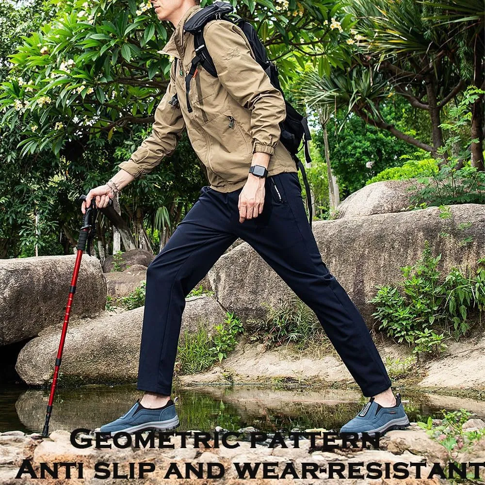 Orthopedic Walking Shoes Hiking Shoes Mens, Men's Comfortable Waterproof Orthopedic Walking Shoe, Slip-On Outdoor Sneakers