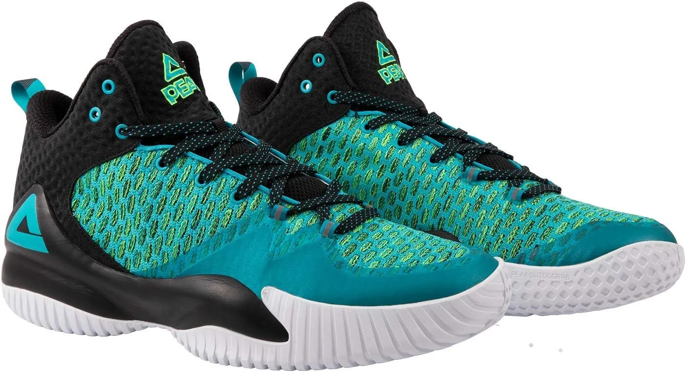 PEAK High Top Mens Basketball Shoes Streetball Master Breathable Outdoor Sneakers Cushioning Shoes for Fitness