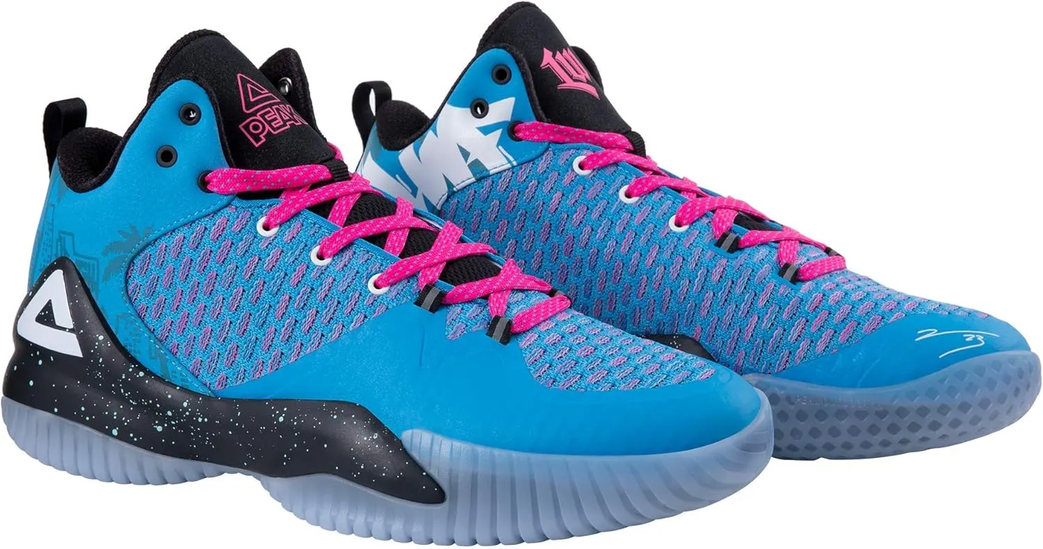 PEAK High Top Mens Basketball Shoes Streetball Master Breathable Outdoor Sneakers Cushioning Shoes for Fitness