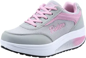 Platform Sneakers for Women Slip On Women's Slip On Shoes Black Leather Walking Shoes for Women Wide Width Women's Sneakers Size 10 1/2 Zapatos De Trabajo para Mujeres Confortables