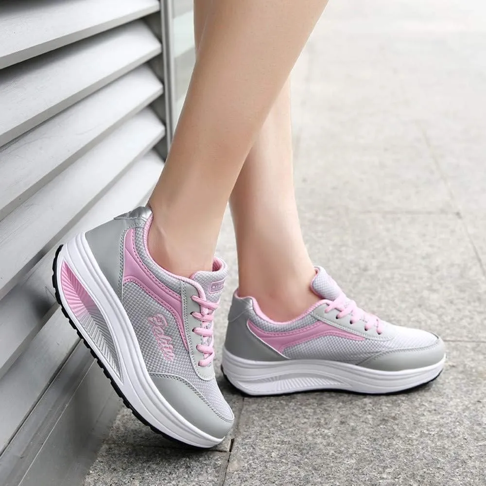 Platform Sneakers for Women Slip On Women's Slip On Shoes Black Leather Walking Shoes for Women Wide Width Women's Sneakers Size 10 1/2 Zapatos De Trabajo para Mujeres Confortables