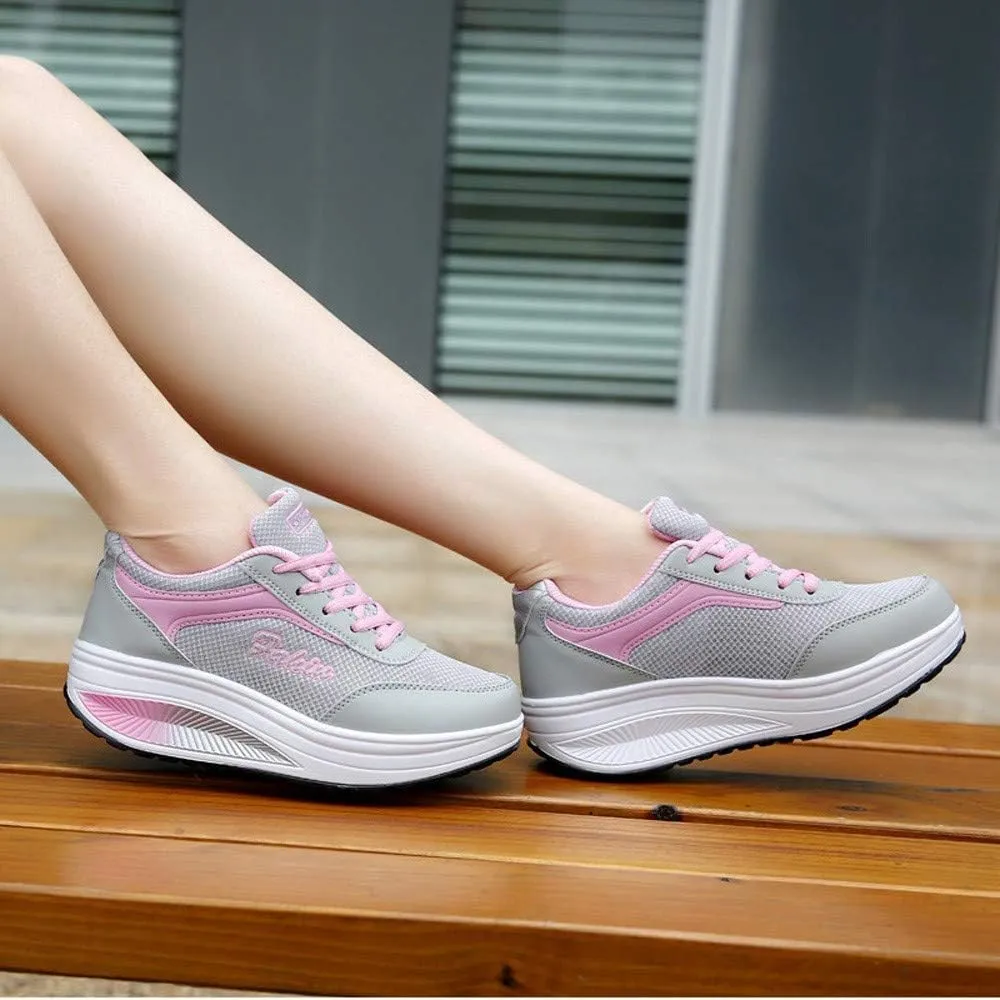 Platform Sneakers for Women Slip On Women's Slip On Shoes Black Leather Walking Shoes for Women Wide Width Women's Sneakers Size 10 1/2 Zapatos De Trabajo para Mujeres Confortables