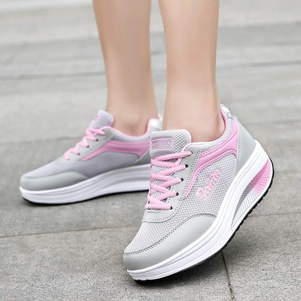 Platform Sneakers for Women Slip On Women's Slip On Shoes Black Leather Walking Shoes for Women Wide Width Women's Sneakers Size 10 1/2 Zapatos De Trabajo para Mujeres Confortables