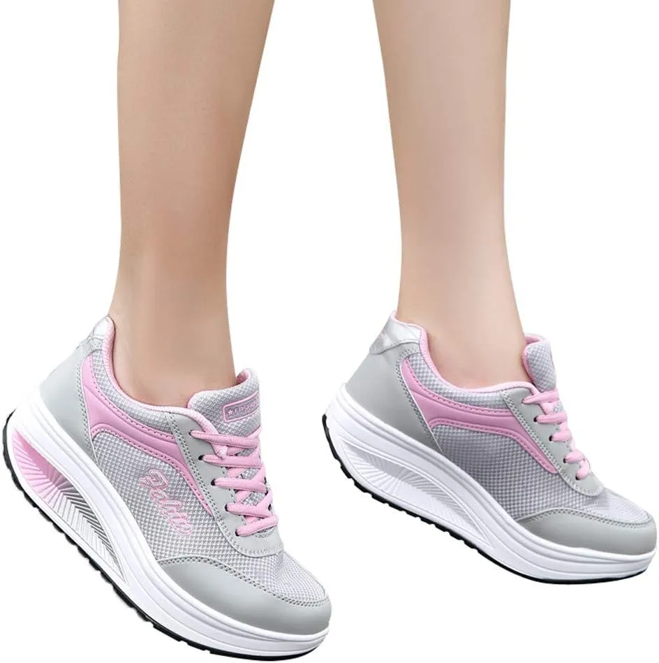 Platform Sneakers for Women Slip On Women's Slip On Shoes Black Leather Walking Shoes for Women Wide Width Women's Sneakers Size 10 1/2 Zapatos De Trabajo para Mujeres Confortables
