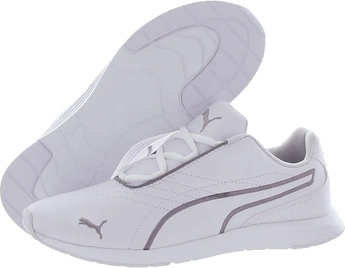 PUMA Womens Ella Lace Up Sneakers Shoes Casual - White