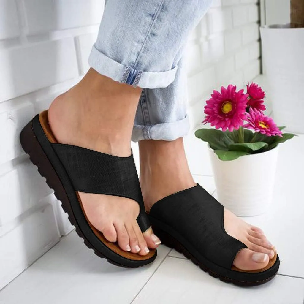 Sandals for Women Platform,Women Casual Non-Slip Soft Solid Print Slip-on Flip-Flop Slippers Sandals Travel Beach Flip Flops