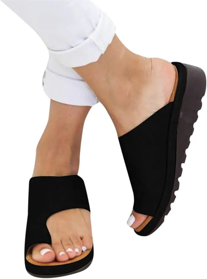 Sandals for Women Platform,Women Casual Non-Slip Soft Solid Print Slip-on Flip-Flop Slippers Sandals Travel Beach Flip Flops
