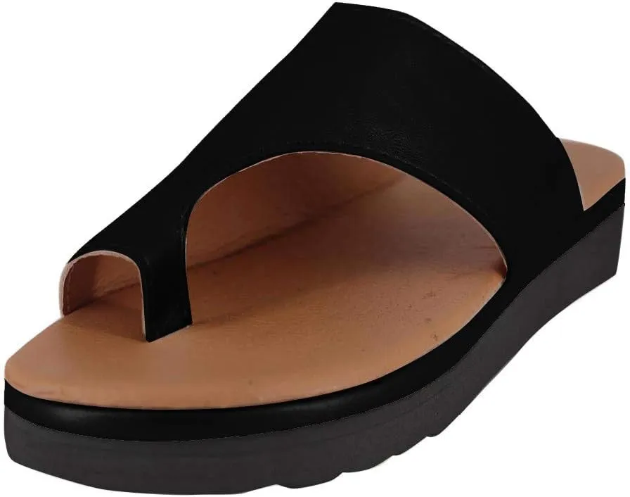Sandals for Women Platform,Women Casual Non-Slip Soft Solid Print Slip-on Flip-Flop Slippers Sandals Travel Beach Flip Flops