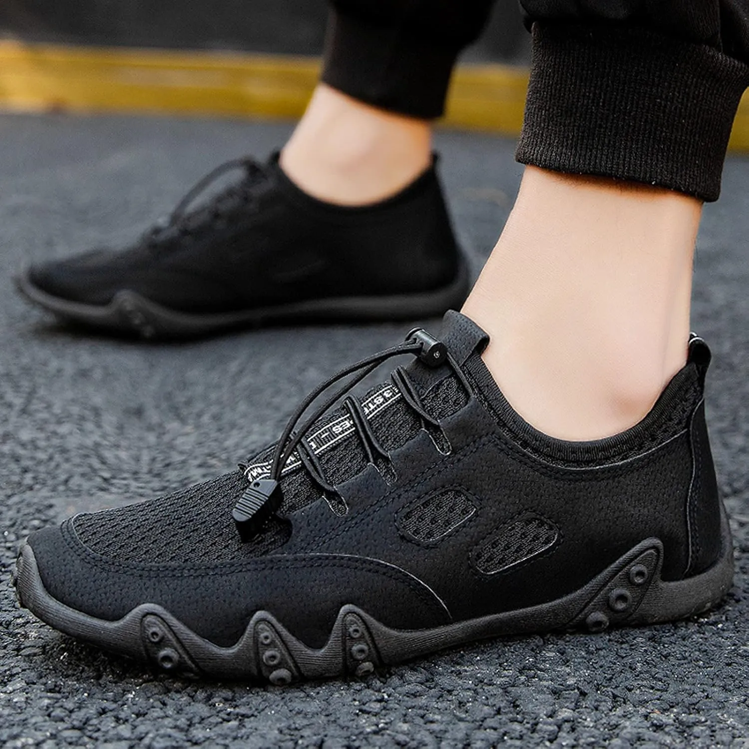 SBGMoSJ Womens Running Shoes Lightweight Slip On Walking Shoes Women Black Fall Casual Shoes for Women 2023 Running Sneakers for Women 2023 Black Comfy Shoes for Women Slip On