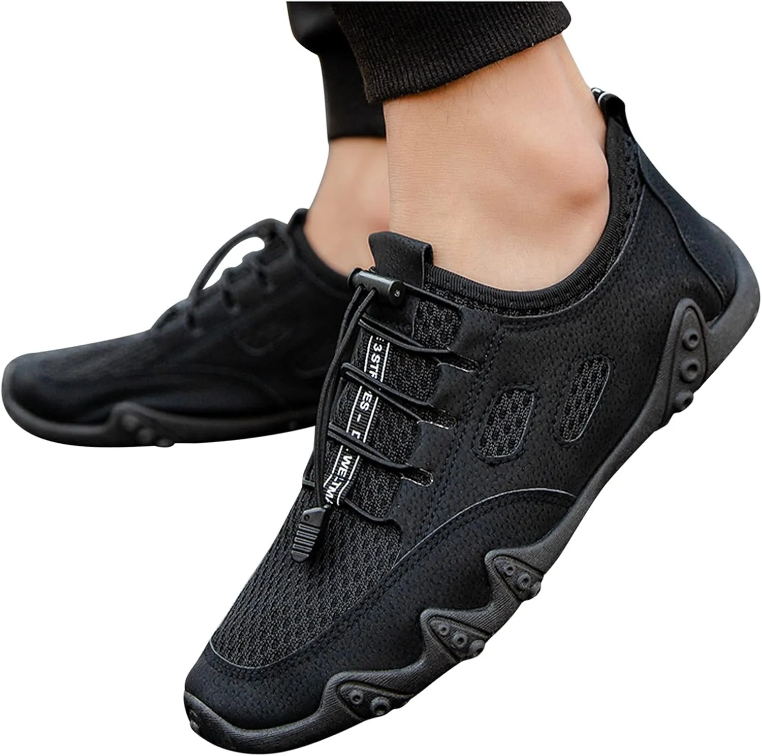 SBGMoSJ Womens Running Shoes Lightweight Slip On Walking Shoes Women Black Fall Casual Shoes for Women 2023 Running Sneakers for Women 2023 Black Comfy Shoes for Women Slip On