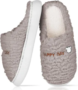 Slippers for Women-Fuzzy Memory Foam Slippers Soft Lightweight Warm Slip On House Slippers,Anti-Skid Cozy Plush for Indoor Outdoor Slipper