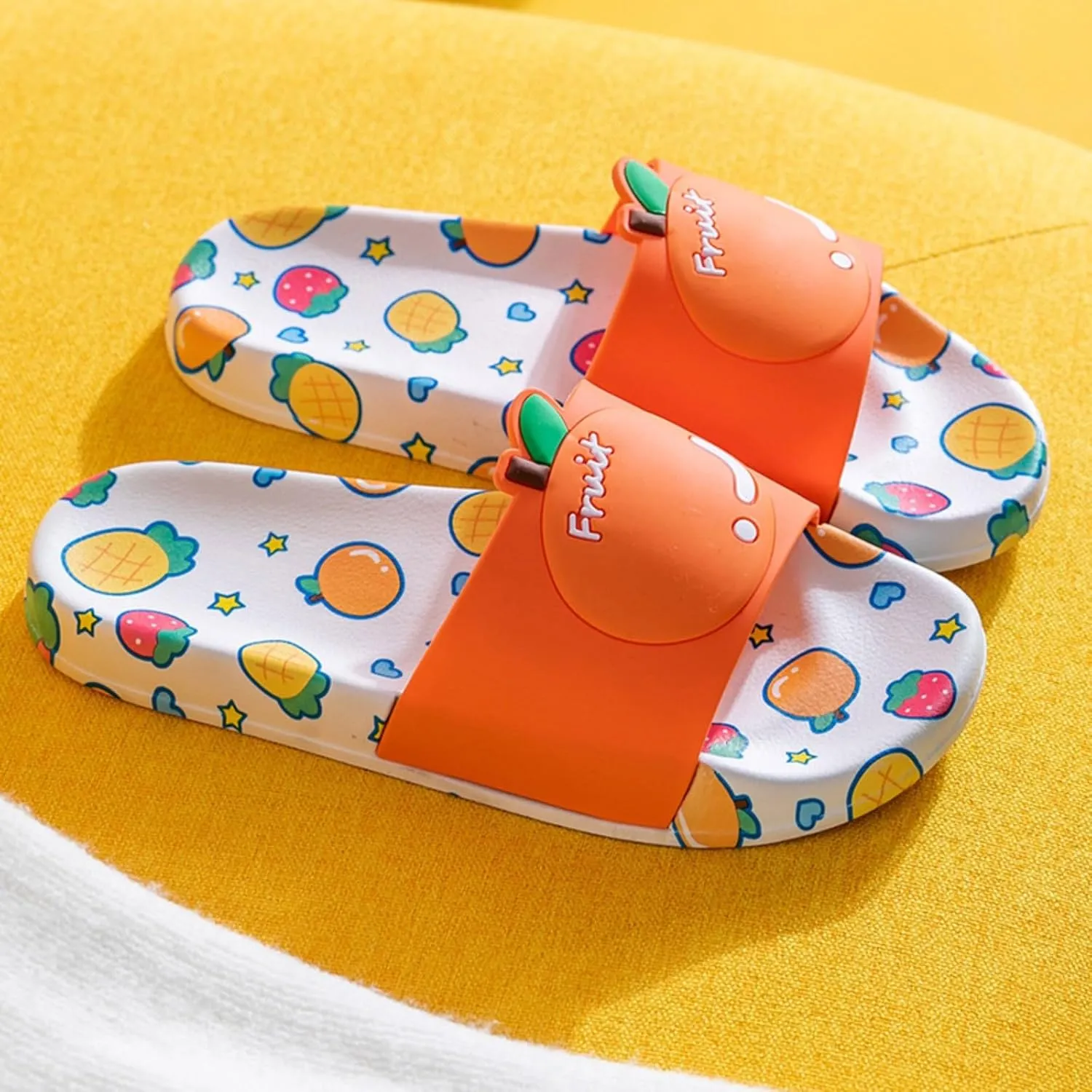 Summer New Fruit Children Sandals and Slippers Indoor Home Cute Non Slip Flip Flops Toddler Girl Children's Slippers