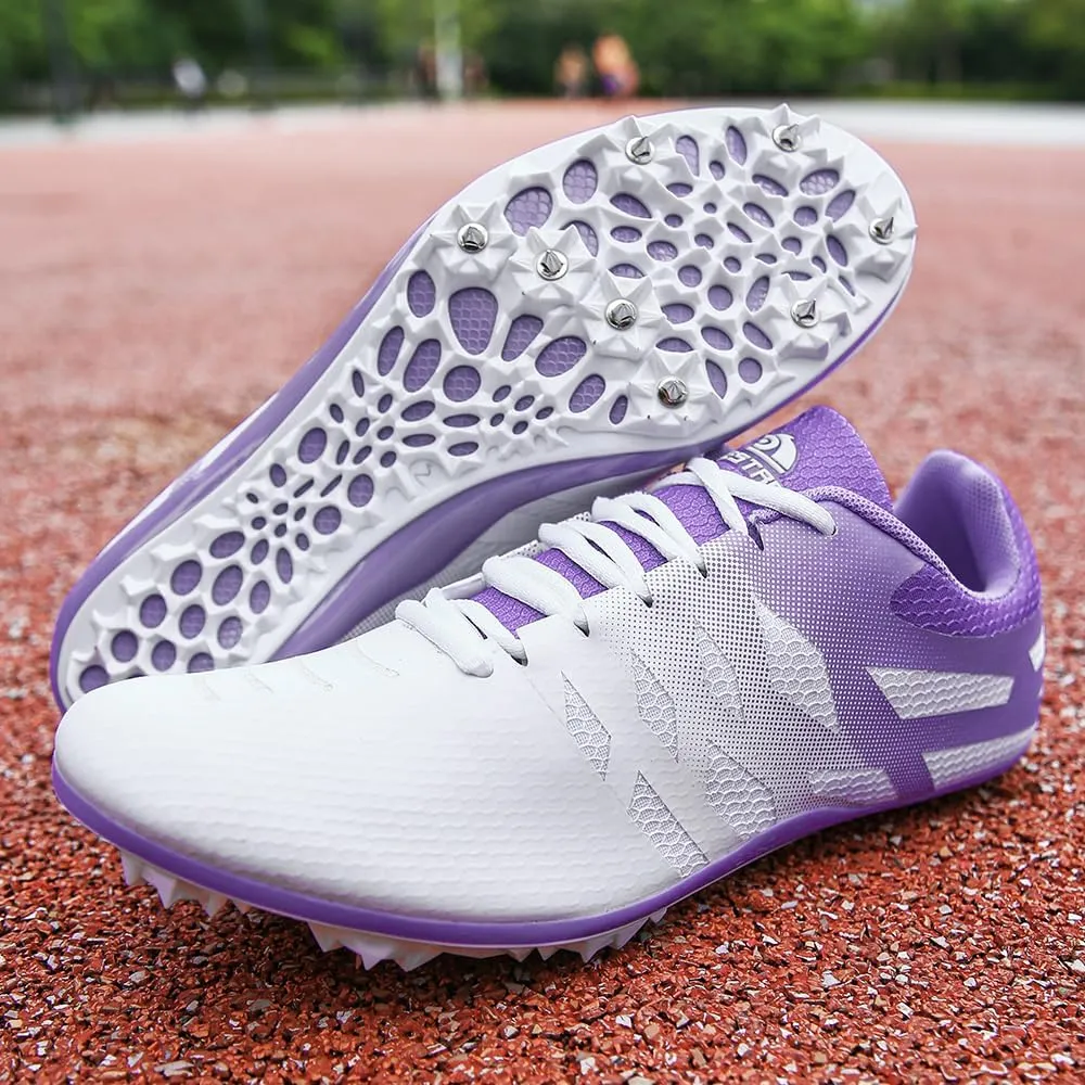 THESTRON Men Women Kids Track and Field Shoes Professional 8 Spikes Running Racing Sneakers Breathable Lightweight Sprinting Shoes