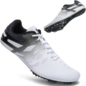 THESTRON Men Women Kids Track and Field Shoes Professional 8 Spikes Running Racing Sneakers Breathable Lightweight Sprinting Shoes