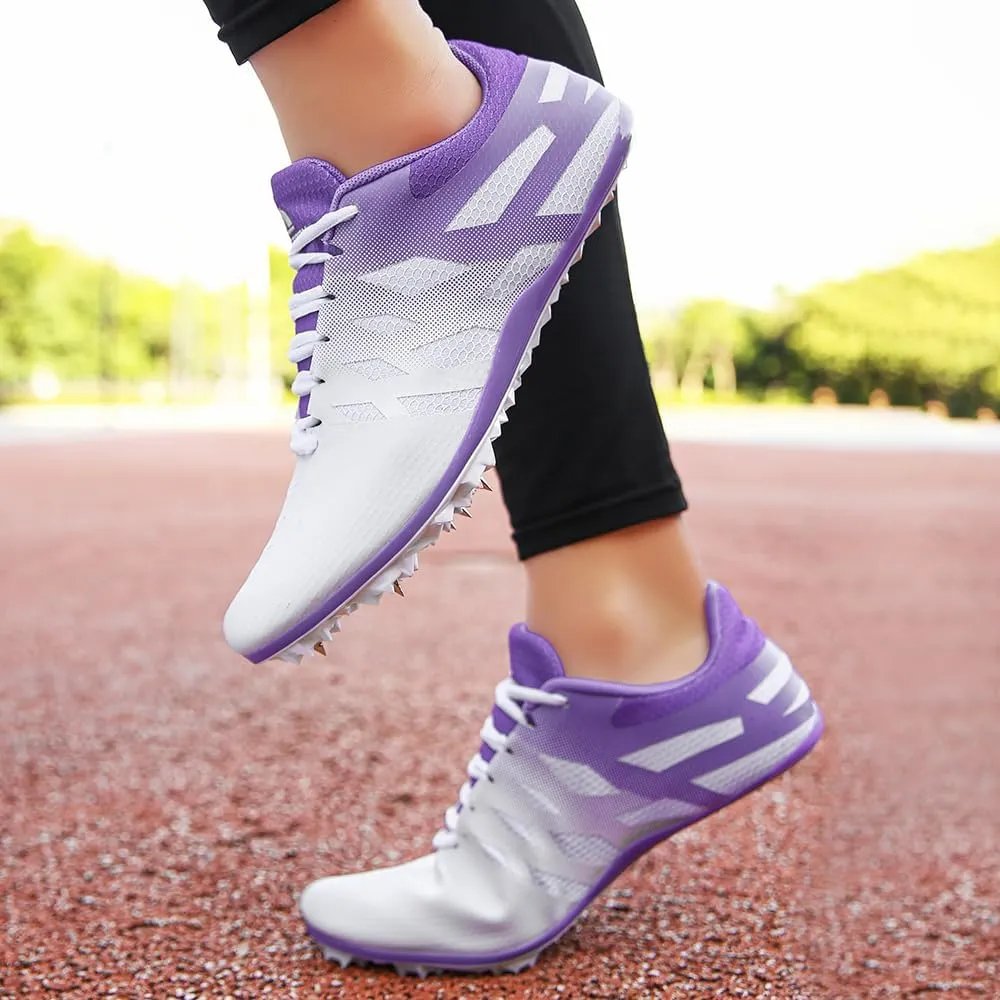 THESTRON Men Women Kids Track and Field Shoes Professional 8 Spikes Running Racing Sneakers Breathable Lightweight Sprinting Shoes