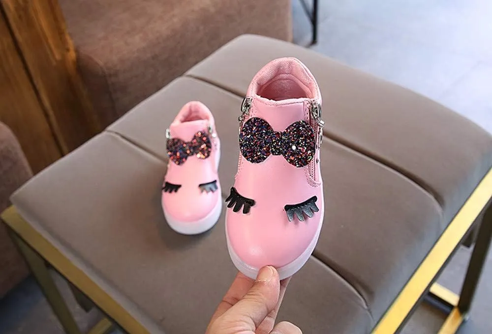 Toddler Girls Led Boots Kids Light Up Sneakers Flashing Breathable Casual Sport Walking Shoes Outdoor Water Shoes