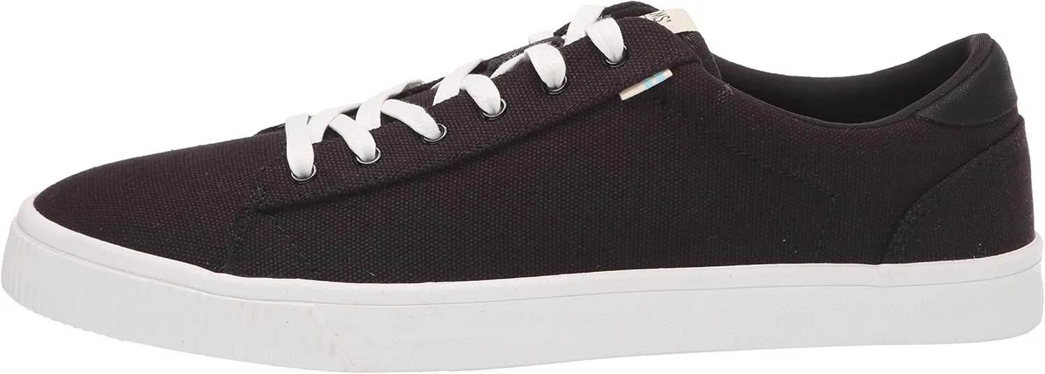 TOMS Mens Carlson Lace Up Sneakers Shoes Casual - Black