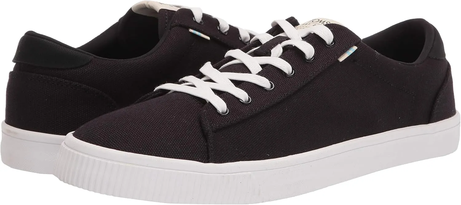 TOMS Mens Carlson Lace Up Sneakers Shoes Casual - Black