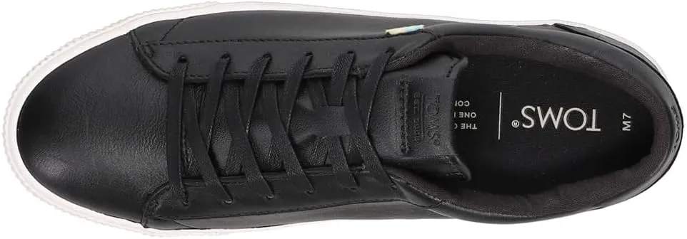 TOMS Mens Carlson Lace Up Sneakers Shoes Casual - Black