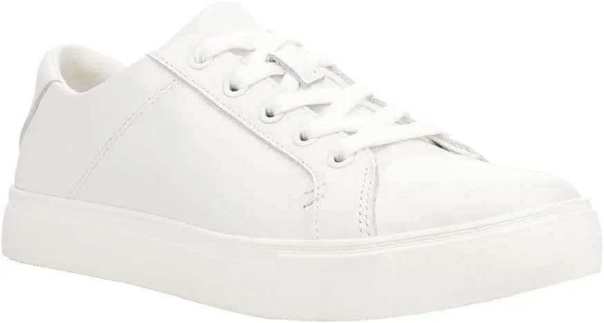 TOMS Womens Kameron Lace Up Sneakers Shoes Casual - White