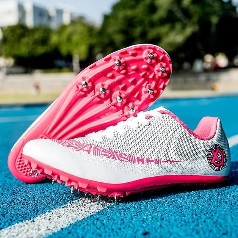 Track Shoes Spikes Mens Womens Distance Running Sneakers Athletic Sprinting Track and Field Racing Shoes with Spikes Boys Girls