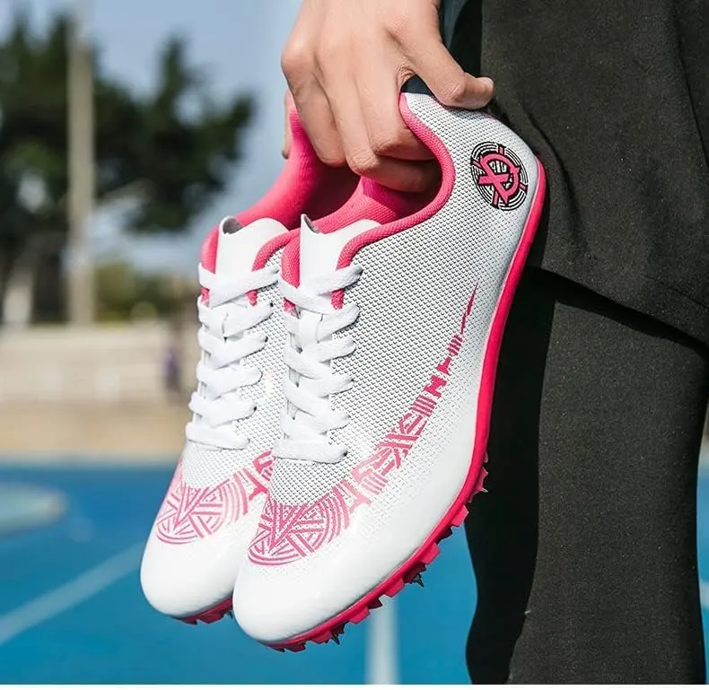 Track Shoes Spikes Mens Womens Distance Running Sneakers Athletic Sprinting Track and Field Racing Shoes with Spikes Boys Girls