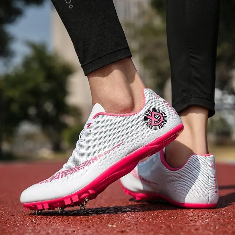 Track Shoes Spikes Mens Womens Distance Running Sneakers Athletic Sprinting Track and Field Racing Shoes with Spikes Boys Girls