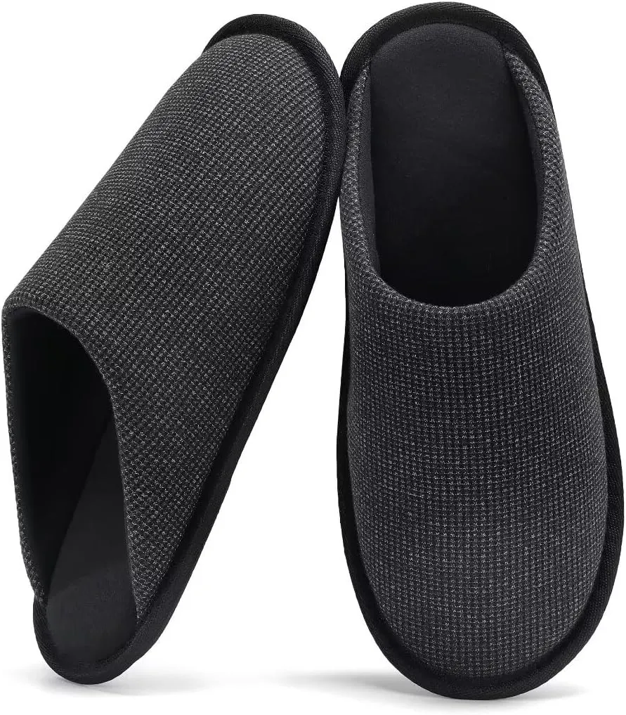 TUOBUQU Mens House Slippers Soft Cozy Bedroom Slippers