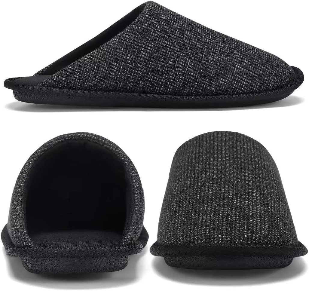 TUOBUQU Mens House Slippers Soft Cozy Bedroom Slippers