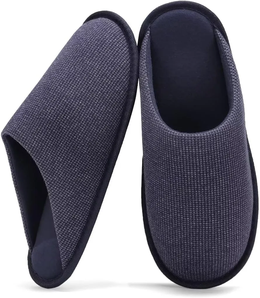 TUOBUQU Mens House Slippers Soft Cozy Bedroom Slippers