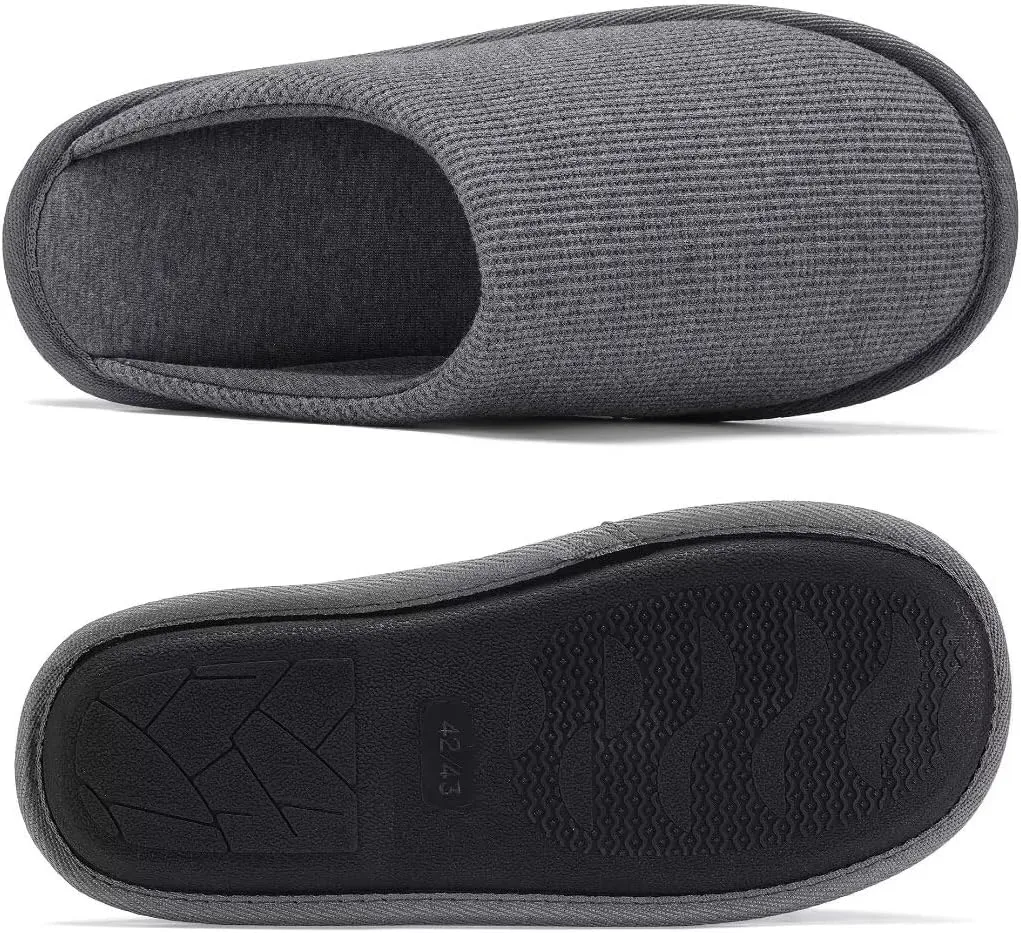 TUOBUQU Mens House Slippers Soft Cozy Bedroom Slippers