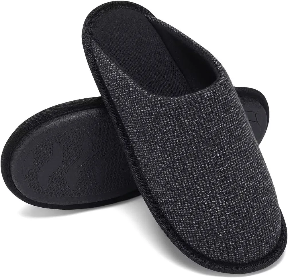 TUOBUQU Mens House Slippers Soft Cozy Bedroom Slippers