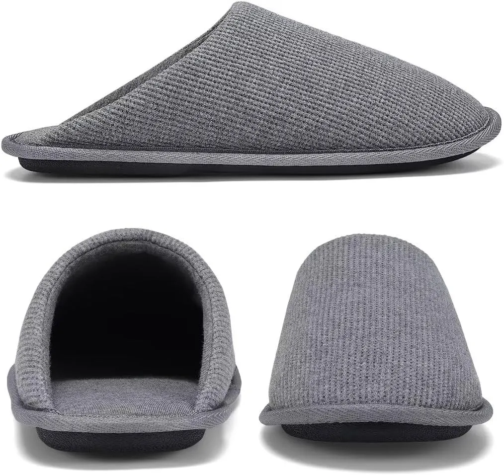TUOBUQU Mens House Slippers Soft Cozy Bedroom Slippers