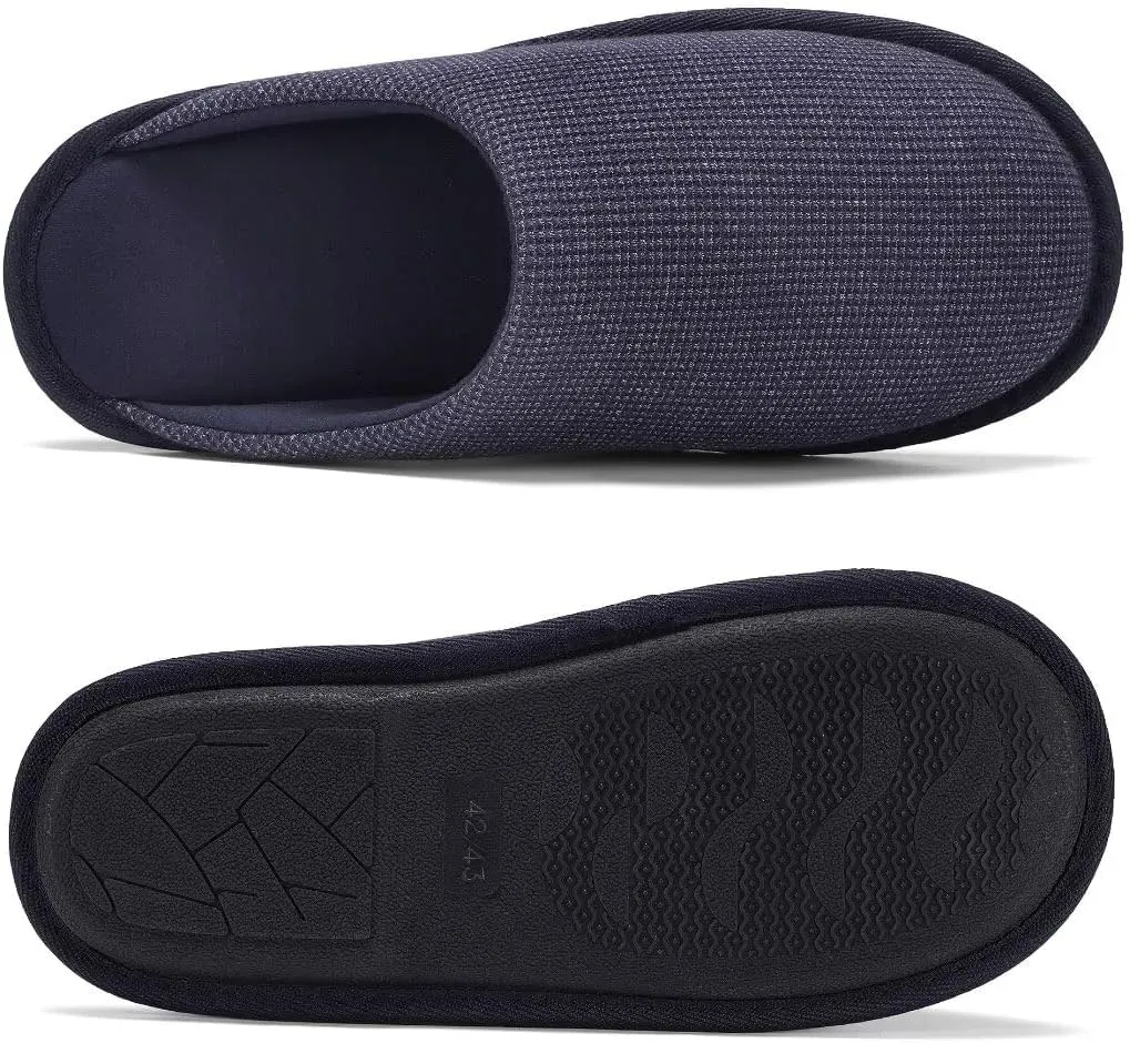 TUOBUQU Mens House Slippers Soft Cozy Bedroom Slippers
