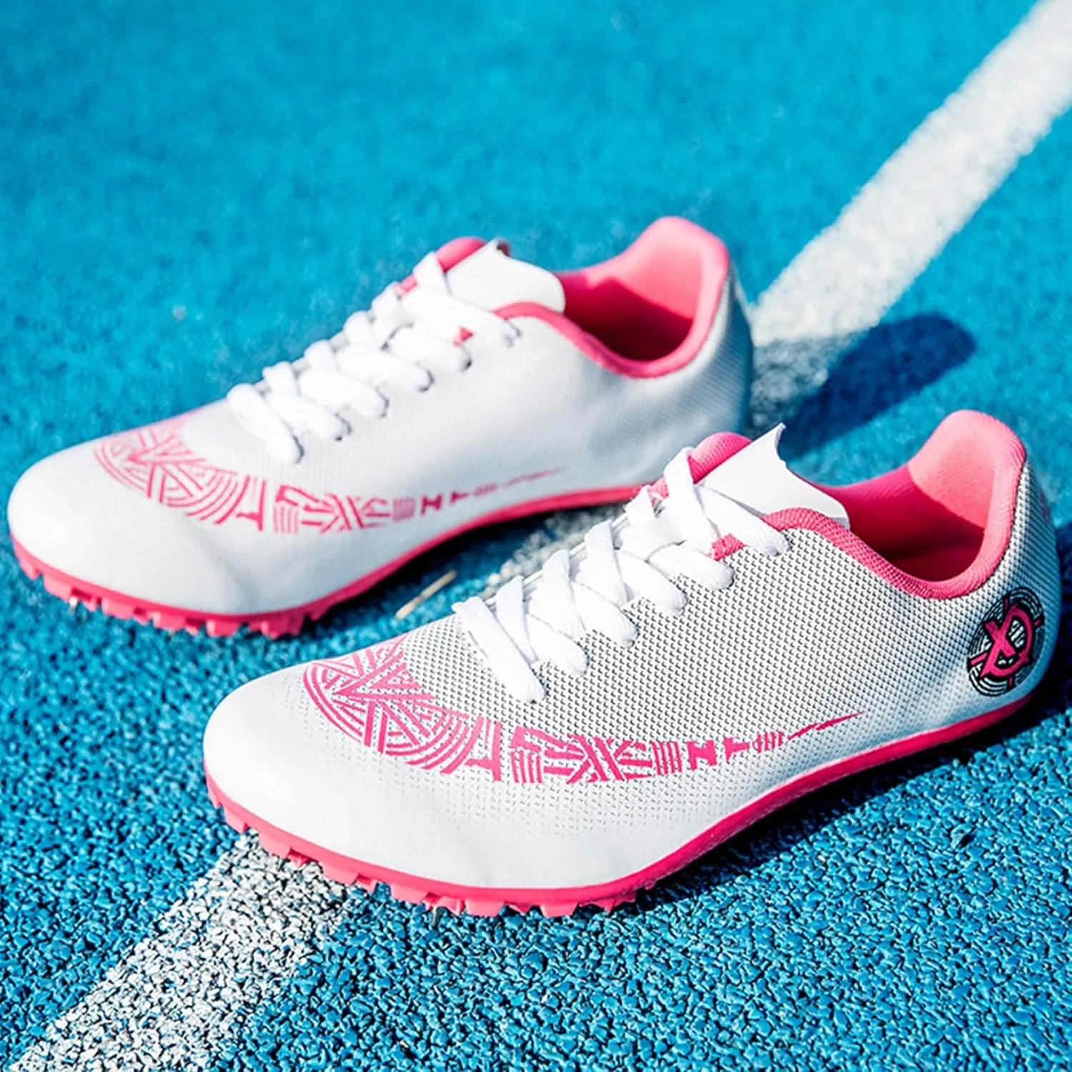 UYO Men's Track Shoes Spikes Sprint Sneakers Athletic Race Jumping Breathable Training Lightweight Track Cleats for Men