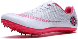 UYO Men's Track Shoes Spikes Sprint Sneakers Athletic Race Jumping Breathable Training Lightweight Track Cleats for Men
