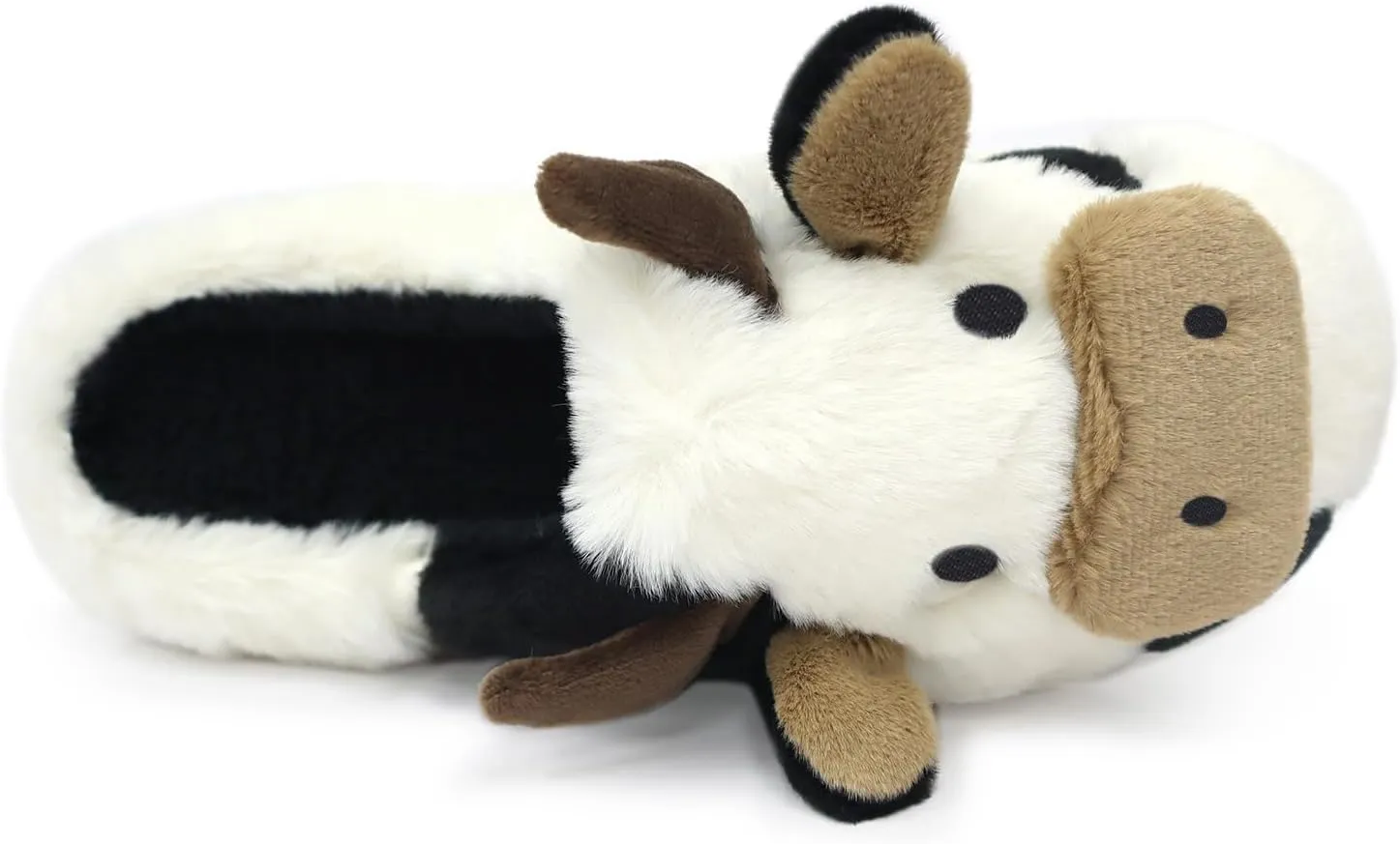 Women Cute Animal Cow Slippers - Cartoon Indoor Outdoor Man Cotton House Fuzzy Comfortable Slides