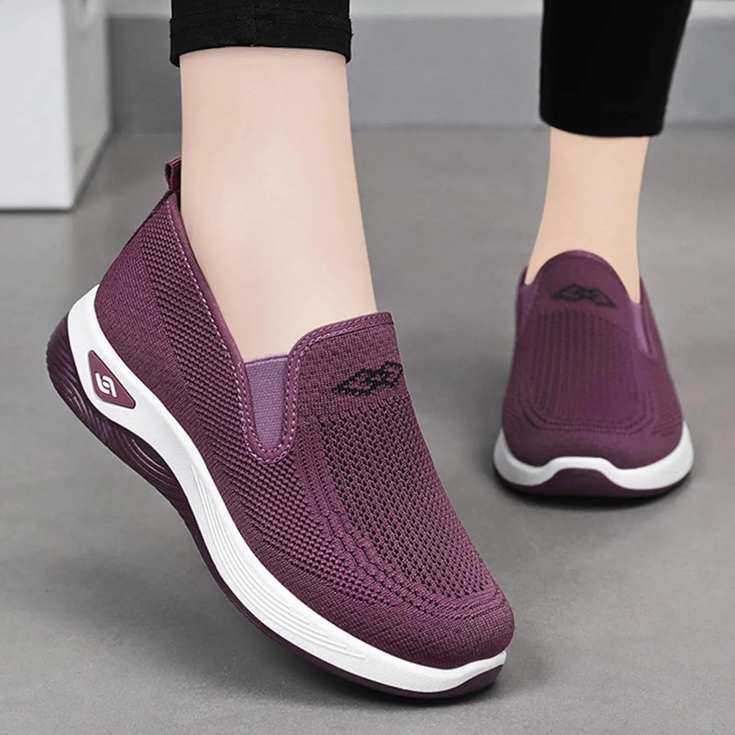 Women's Mesh Slip On Walking Shoes Fashion Sneaker Athletic Shoe Casual Comfortable Loafer Tennis Workout Sneakers