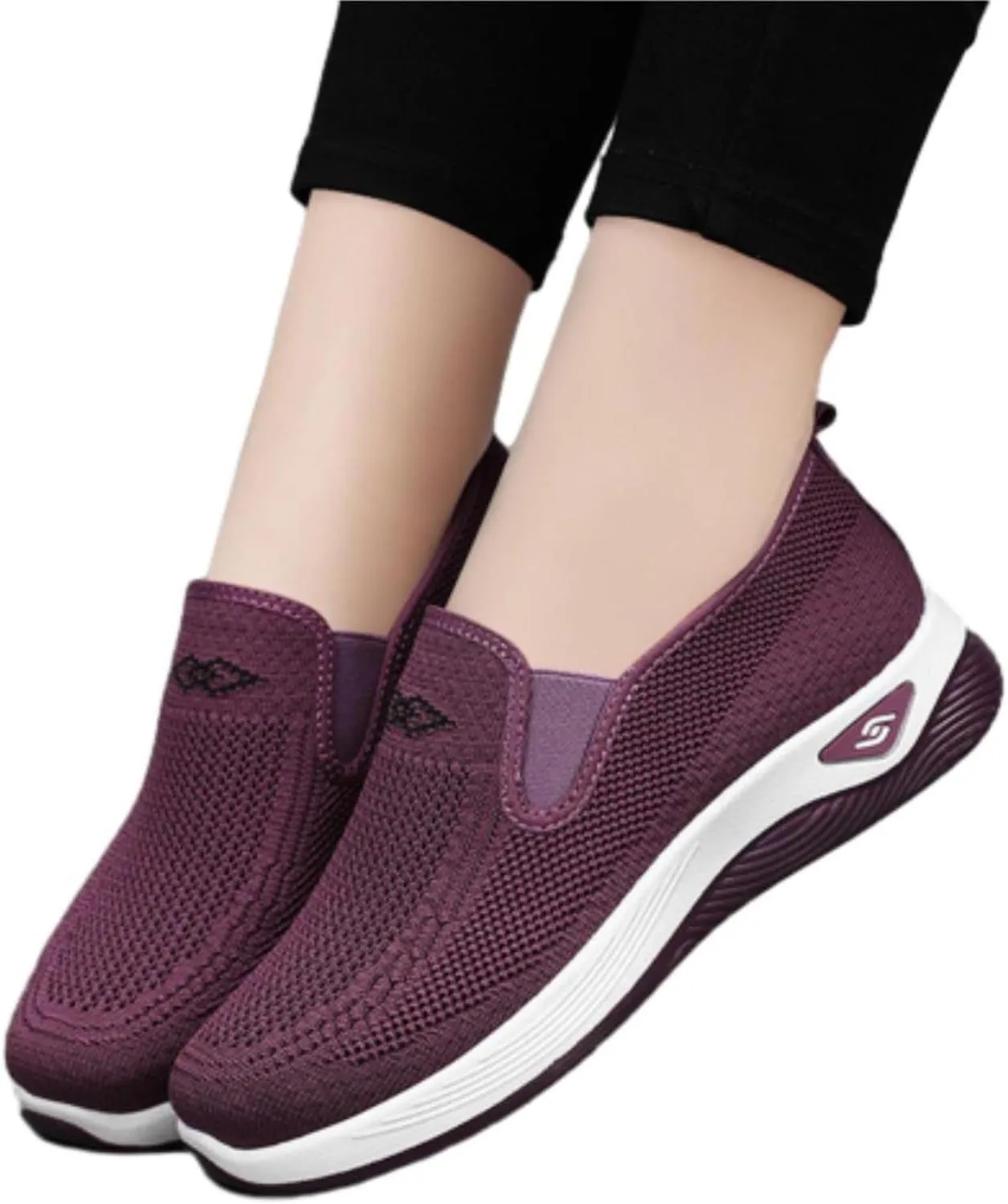 Women's Mesh Slip On Walking Shoes Fashion Sneaker Athletic Shoe Casual Comfortable Loafer Tennis Workout Sneakers