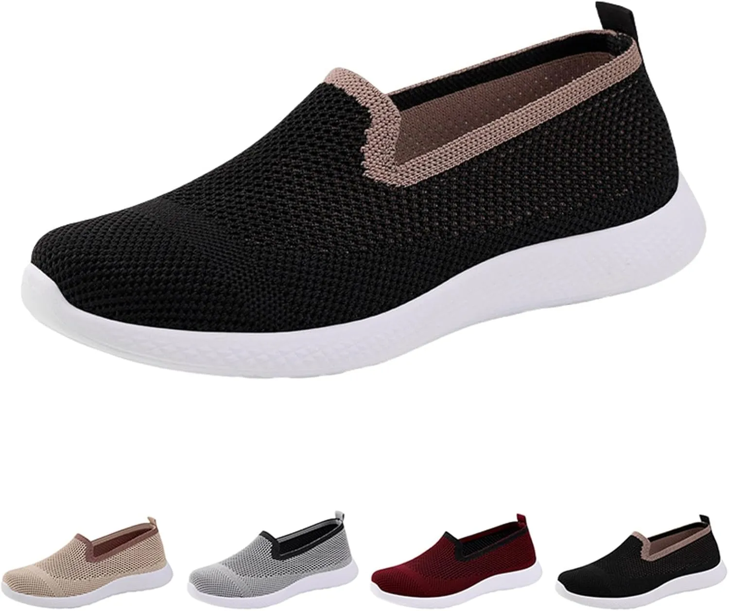 Womens Mesh Wedge Orthopedic Sneakers Comfor Lace Up Non Slip Casual Walking Shoes for Outdoor Sport Travel Hiking