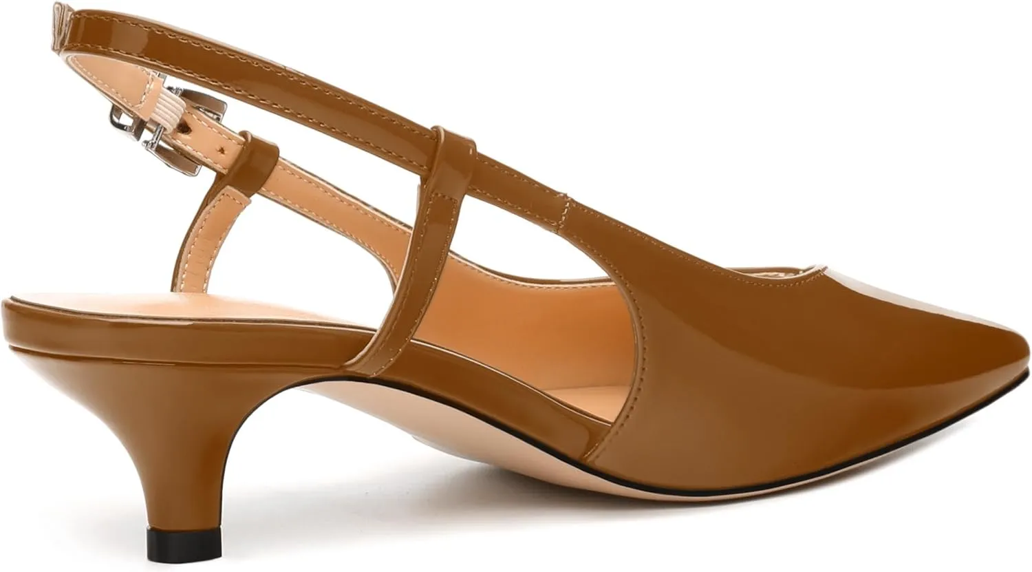 Women's Pumps, Pointed Toe Kitten Low Heels Pumps for Women, Closed Toe Slingback Low Heels Dress Shoes