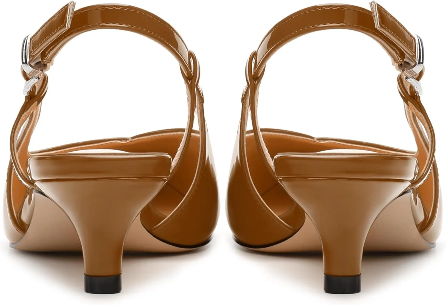 Women's Pumps, Pointed Toe Kitten Low Heels Pumps for Women, Closed Toe Slingback Low Heels Dress Shoes