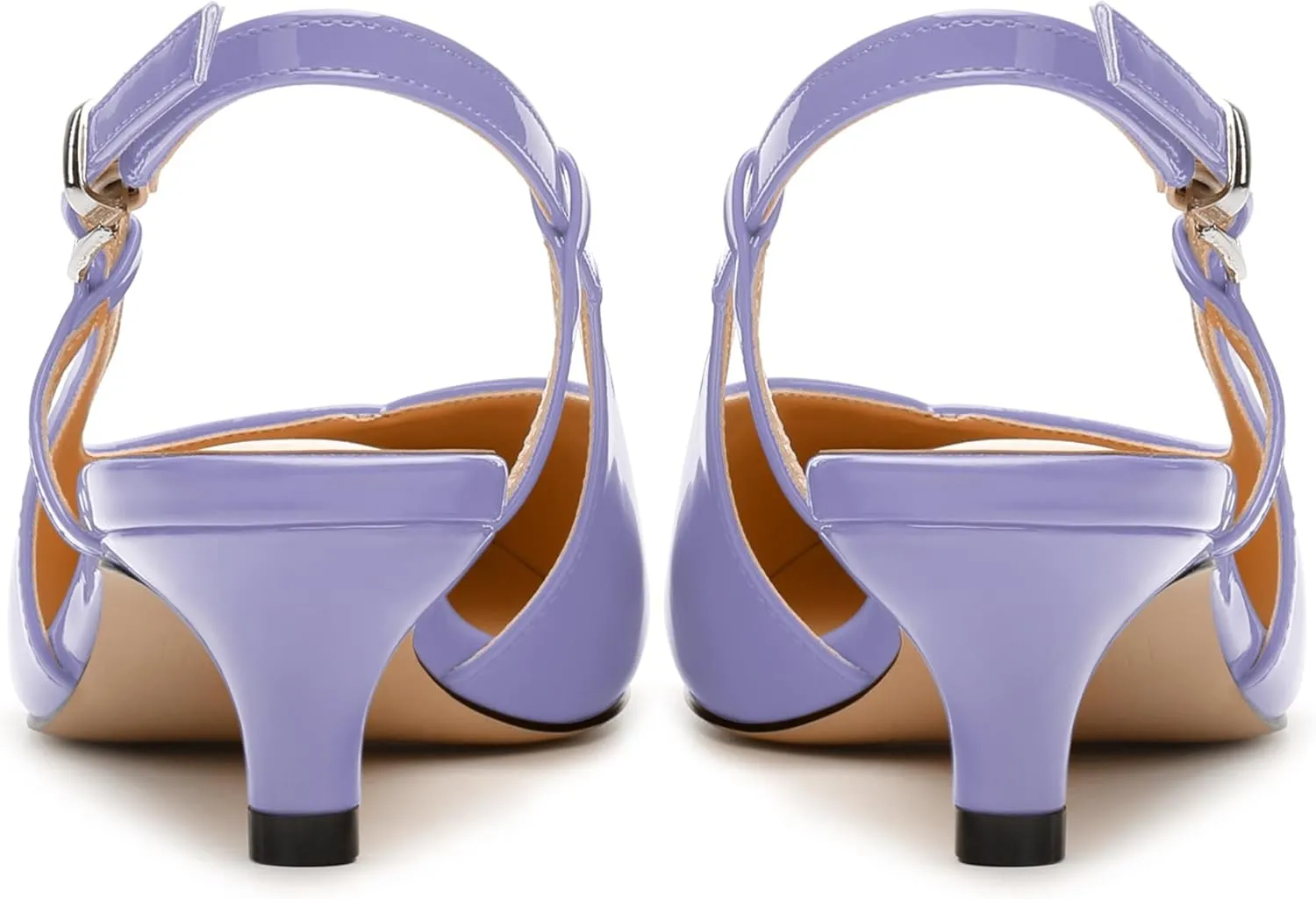 Women's Pumps, Pointed Toe Kitten Low Heels Pumps for Women, Closed Toe Slingback Low Heels Dress Shoes