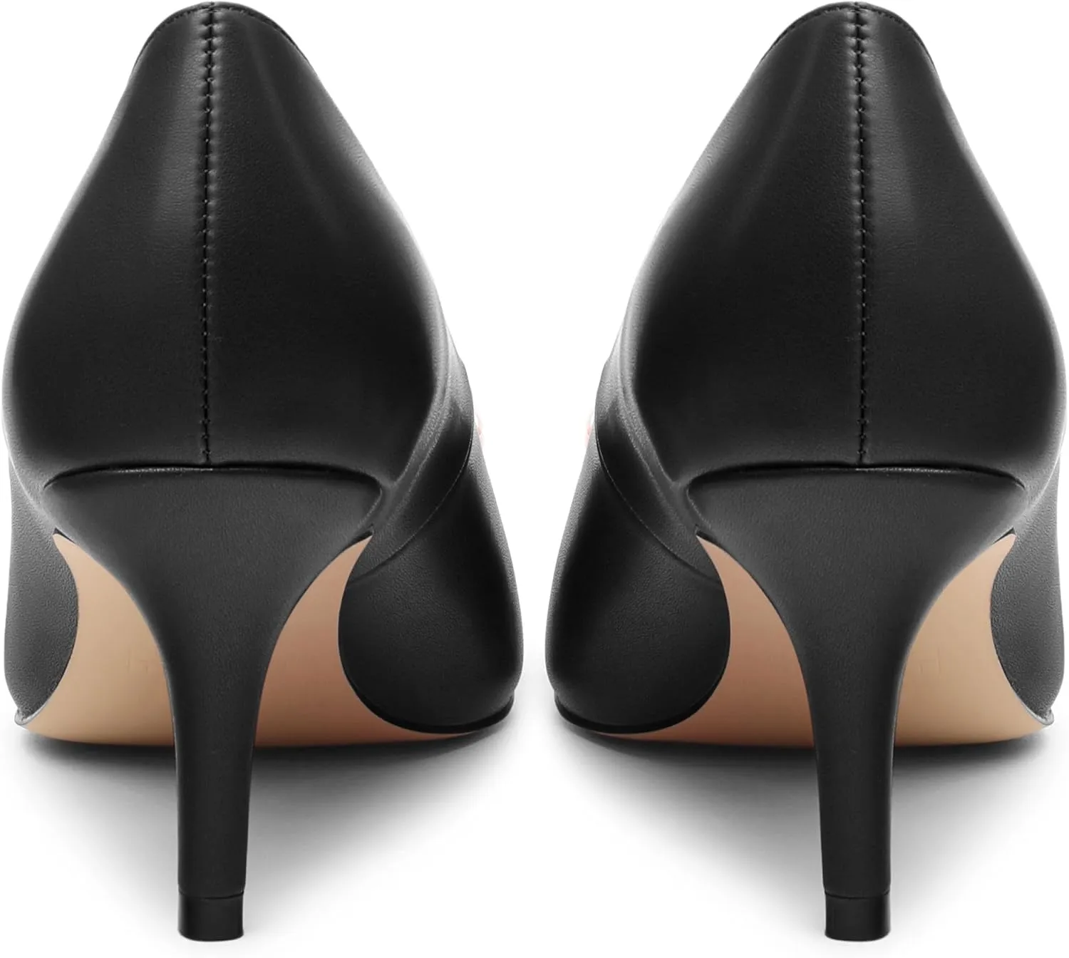 Women's Pumps Pointed Toe Mid Stiletto Heels Rectangular Metal Buckle Pumps Dress Party Shoes