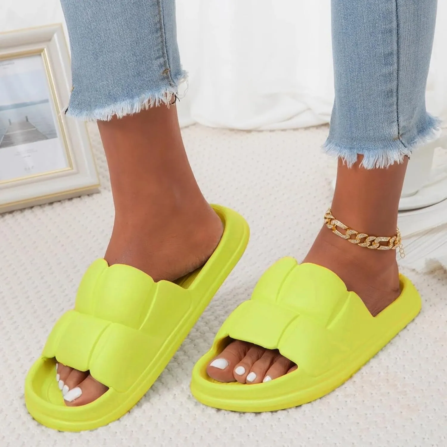 Women's Sandals Comfortable Walking Open Toe Sandals Black Flip Flops for Women Dressy Black Flat Sandal Dressy Open Toe Summer Dressy Women's Comfortable Walking Sandal