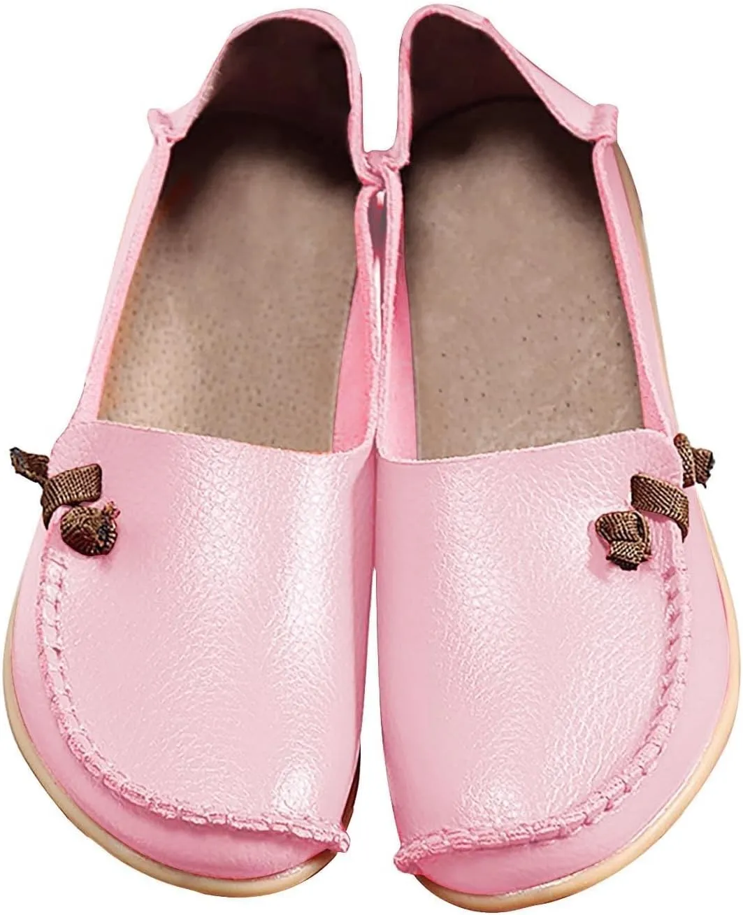 Womens Shoes Fall 2024White Leather Sneakers for Women Loafers for Women Fashion Casual Comfy Soft Womens Christmas Shoes Comfortable & Lightweight